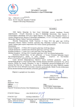 okçuluk üst yazı - İstanbul Gençlik Hizmetleri ve Spor İl Müdürlüğü