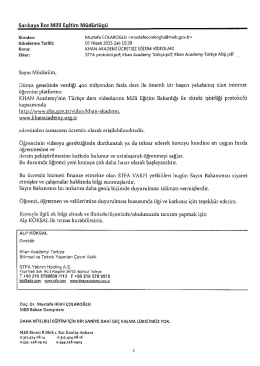 KHAN AKADEMİ ÜCRETSİZ EĞİTİM VİDEOLARI bilgi için TIKLAYINIZ