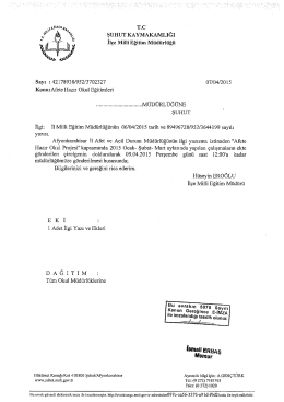 M&uuml;d&uuml;rl&uuml;ğ&uuml;m&uuml;z&uuml;n konuyla ilgili yazısı i&ccedil;in tıklayınız.