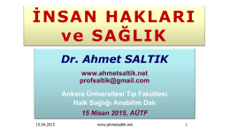 ınsan_hakları_ve_saglık - Prof. Dr. Ahmet SALTIK