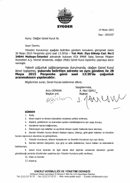 Detaylı Bilgi İçin TIKLAYINIZ - EYODER | Enerji Verimliliği ve
