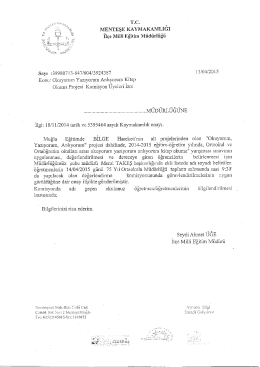 &Uuml;st yazı ve katılacaklar listesi i&ccedil;in tıklayınız.