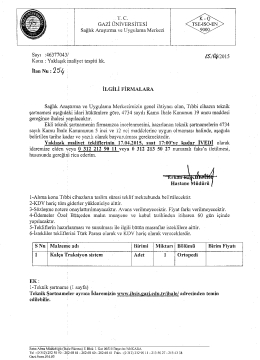 Gazi Üniversitesi İhale Sistemi