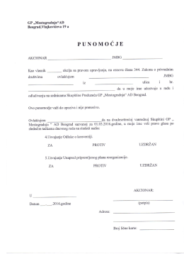 punomoćje - Mostogradnja