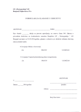 formular za glasanje u odsustvu