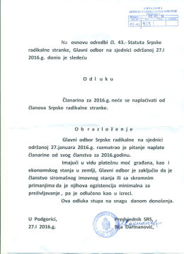 Srpska radikalna stranka - (www.antikorupcija.me).