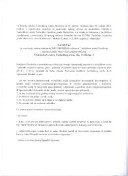 Pomoćnik direktora Turističkog ureda