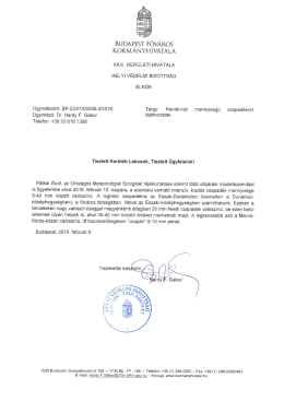 Szerdai (2016.02.10.) rendk&iacute;v&uuml;li mennyis&eacute;gű csapad&eacute;k