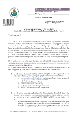 1/2016 sz. T&ouml;mbigazgat&oacute;i utas&iacute;t&aacute;s