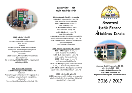 Szórólap 2016-2017 - Szentesi Deák Ferenc Általános Iskola
