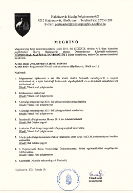 MEGH&iacute;V&Oacute; - Hajd&uacute;szov&aacute;t