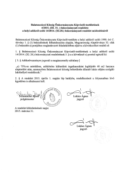 önkormányzati rendelete a helyi adókról szóló 14/2014. (XI.28.)