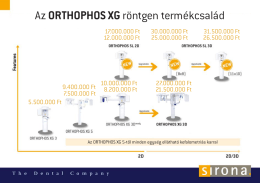 Az ORTHOPHOS XG röntgen termékcsalád