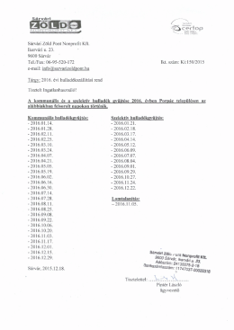 2016 Porp&aacute;c &uuml;r&iacute;t&eacute;si rend