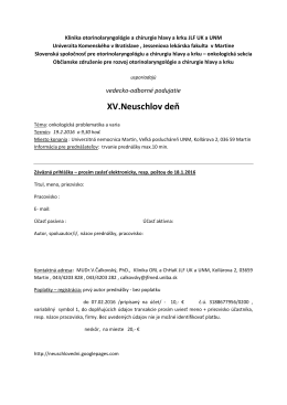 detaily - Slovenská spoločnosť pre ORL a chirurgiu hlavy a krku