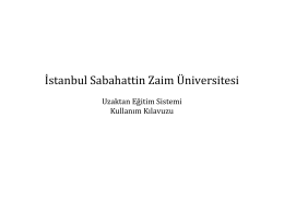 Kılavuz - İstanbul Sabahattin Zaim Üniversitesi