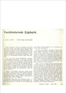 .Yerbilimlerinde &Ccedil;ağdaşlık