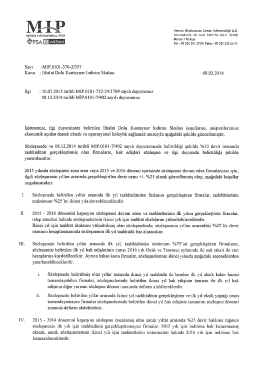 08 Şubat 2016İthalat Dolu Konteyner İndirim Skalası