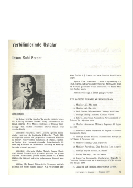 Yerbilimlerinde Usialar - Jeoloji Mühendisleri Odası