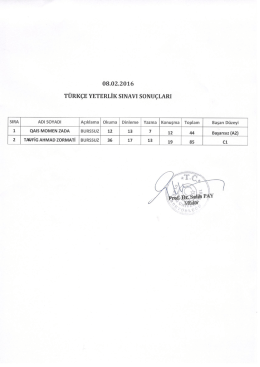 türkçe yeterlik sınavı sonuçları
