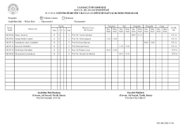 2015-2016 eğitim&mdash;&ouml;ğretim yılıbahar d&ouml;nemihaftalık ders programı