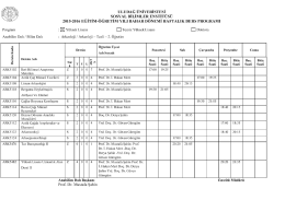 Arkeoloji II.Öğretim