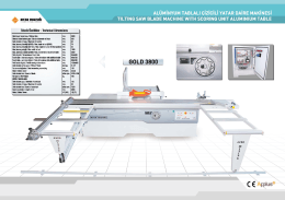 AL&Uuml;MİNYUM TABLALI ciziciLi YATAR DAİRE MAKİNESİ TILTING