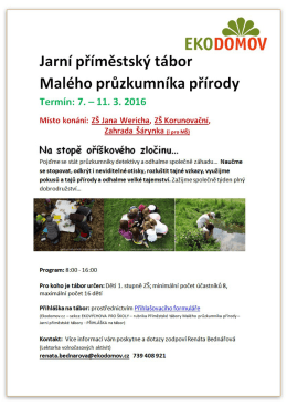 Jarn&iacute; př&iacute;městsk&yacute; t&aacute;bor