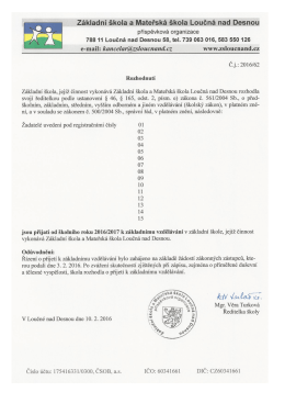 Základní škola a Mateřská škola Loučná nad Desnou