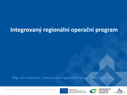 Integrovaný regionální operační program