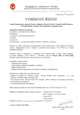 výběrové řízení - pvpraha.army.cz