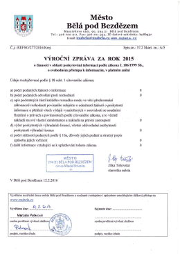 Výroční zpráva - Bělá pod Bezdězem