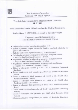 Termín je... - Obec Rostěnice