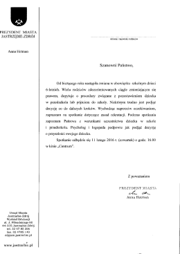 Informacja dla rodzic&oacute;w dzieci 6