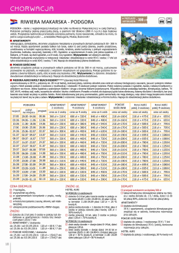 Podgora apartamenty - Chorwacja Autokarem