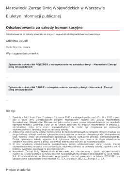Zapisz do PDF - Mazowiecki Zarząd Dróg Wojewódzkich