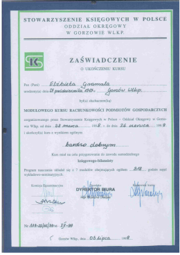 Kurs Stowarzyszenia