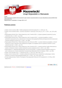 Podstawa prawna - Mazowiecki Urząd Wojewódzki
