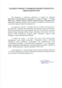 tydzien pomocy osobom pokrzywdzonym przestępstwem
