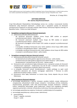 Zapytanie ofertowe ( pdf) - Urząd Marszałkowski Województwa