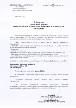 PO I K 113.4.2016 - Prokuratura Okręgowa w Słupsku
