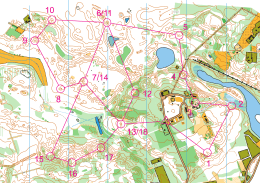 Trening Osowa Góra mapa bez dróg