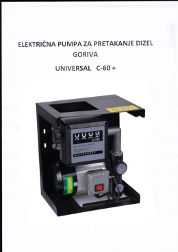 ELEKTRIČNA PUMPA ZA PRETAKANJE DIZEL GORIVA