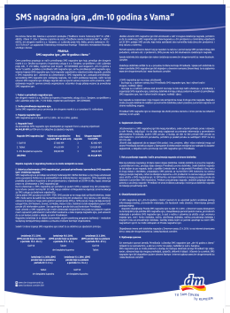 SMS nagradna igra ,,dm-10 godina s Vama