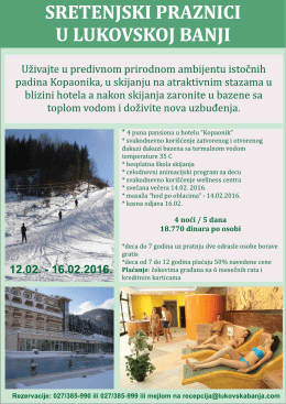 Sretenjski praznici u Lukovskoj Banji