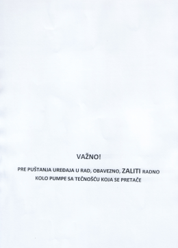 VAŽNO!