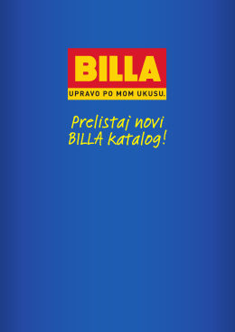 Prelistaj novi BILLA katalog!