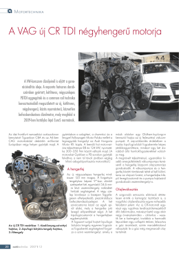 A VAG új CR TDI négyhengerű motorja