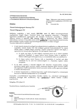 T&aacute;j&eacute;koztat&aacute;s (pdf dokumentum)