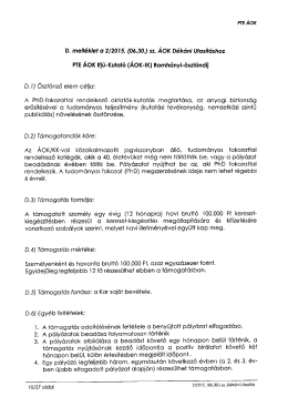 Felhívás (Dékáni utasítás